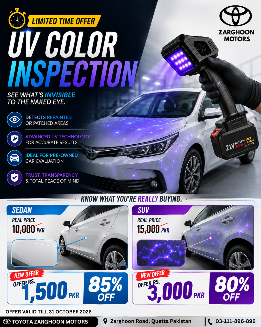 UV Color Inspection